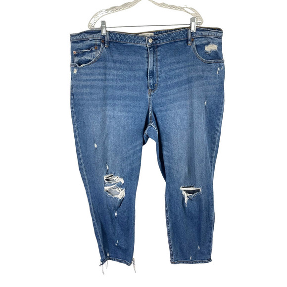 Abercrombie & Fitch Denim - Abercrombie Fitch Curve Love The Mom High Rise Blue Jeans Women's Size 36/22